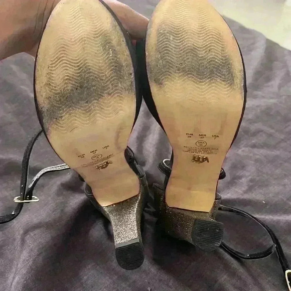 Black Glitter Heels - Picture 2 of 3